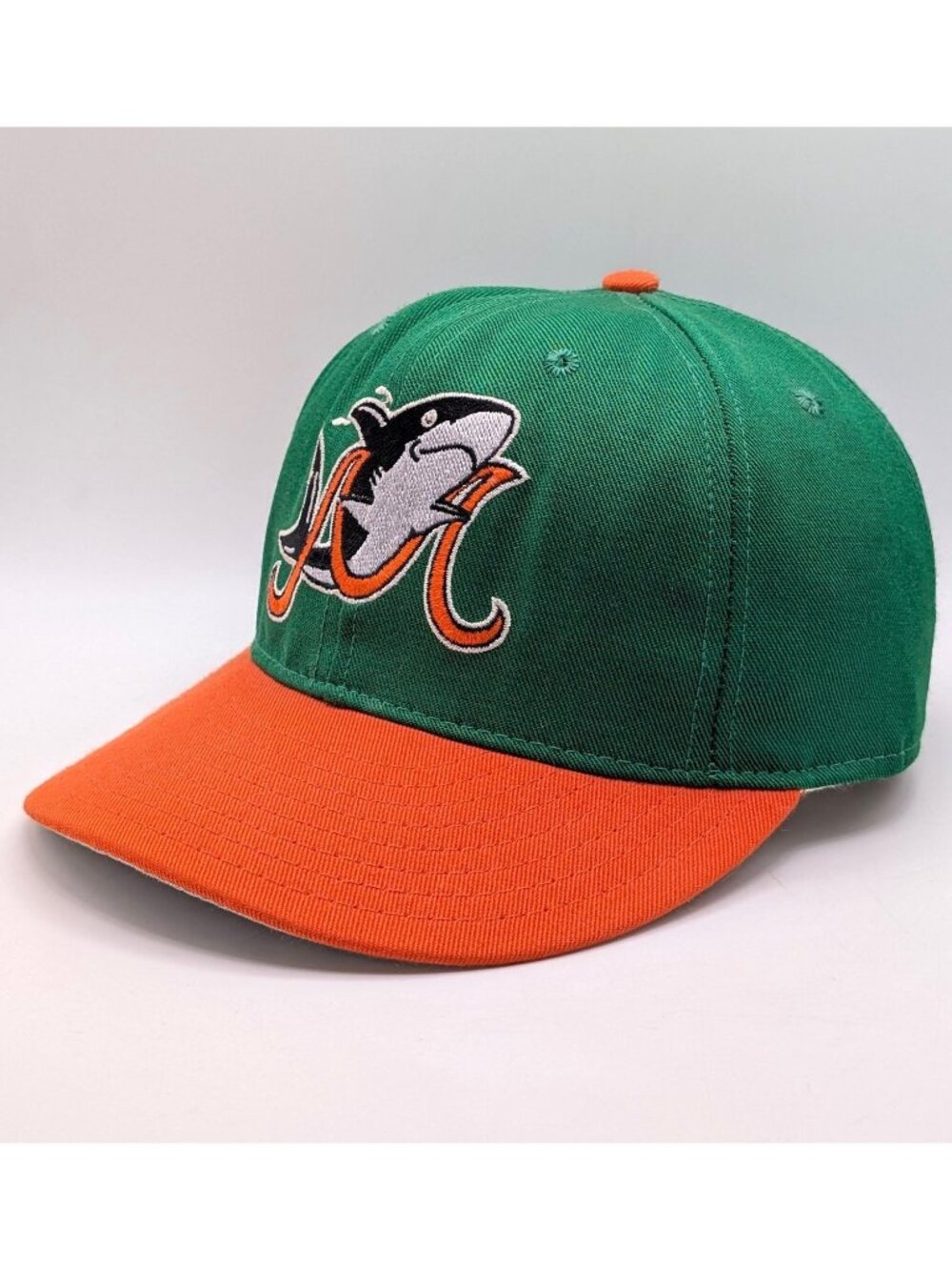 Vintage Mobile Bay Sharks Pro Line Fitted Hat 7 1/8 MiLB USA Made Wool 90s Retro